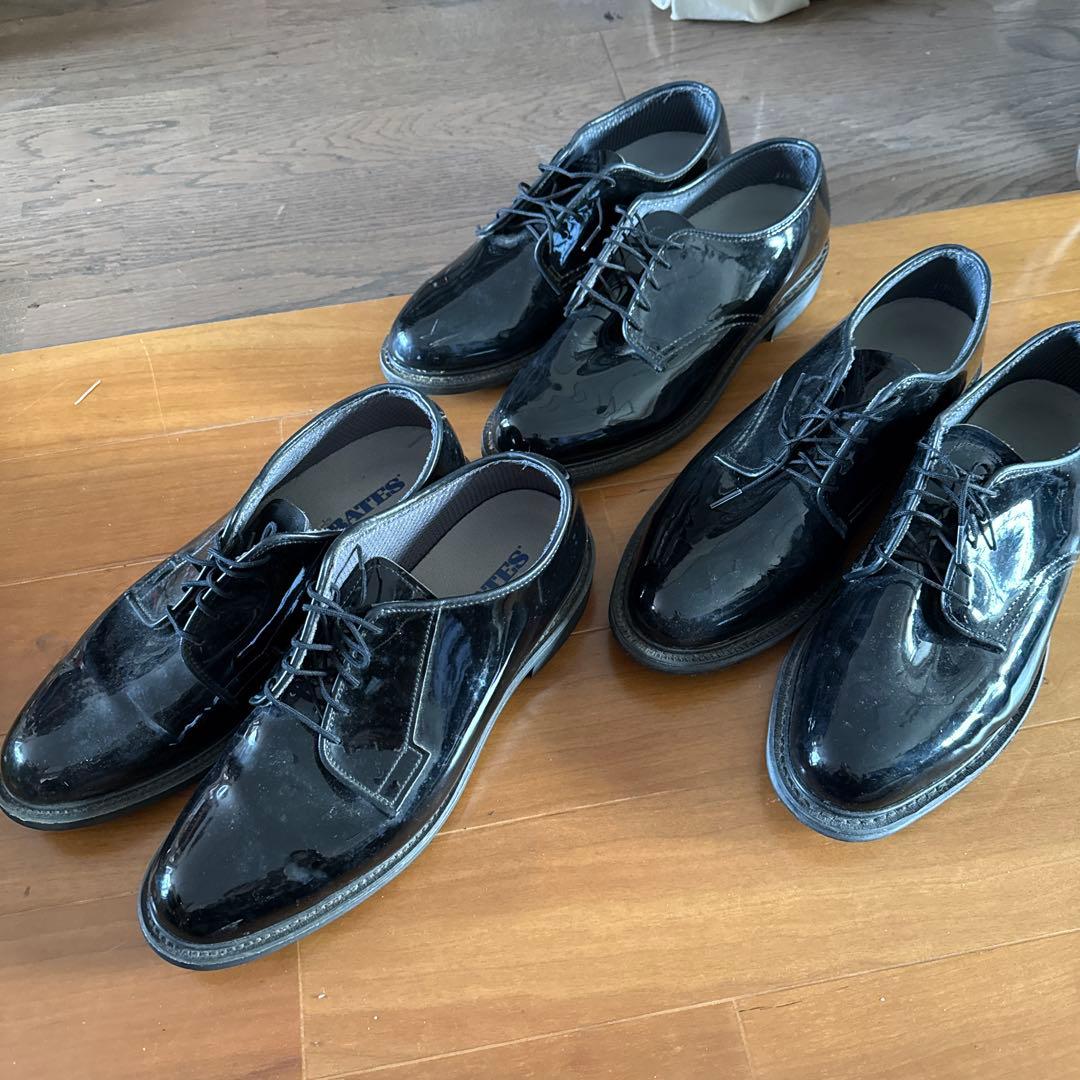 米軍　エナメルシューズ3足