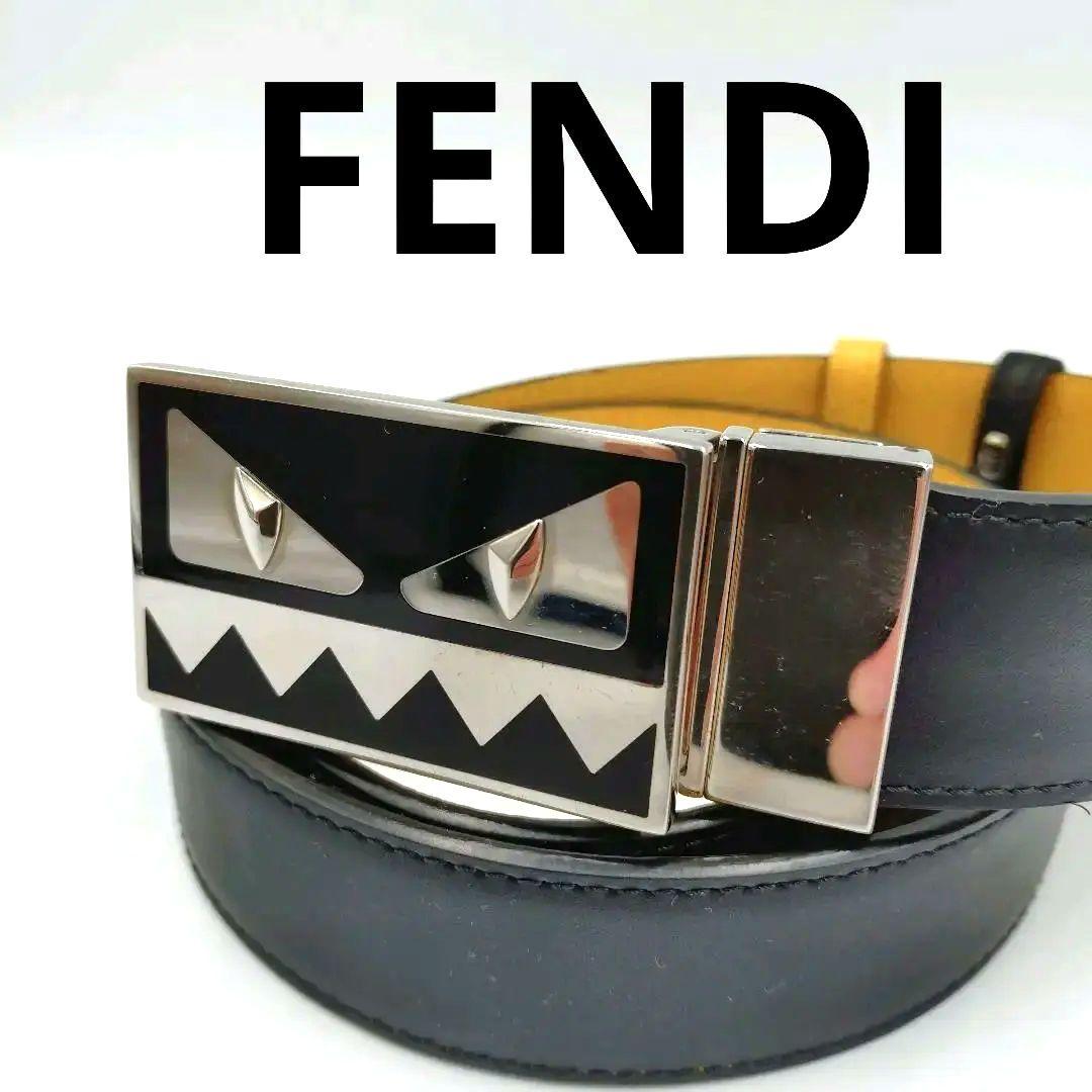 ✨️美品✨️ FENDI バグズアイ モンスター ベルト レザー メンズ