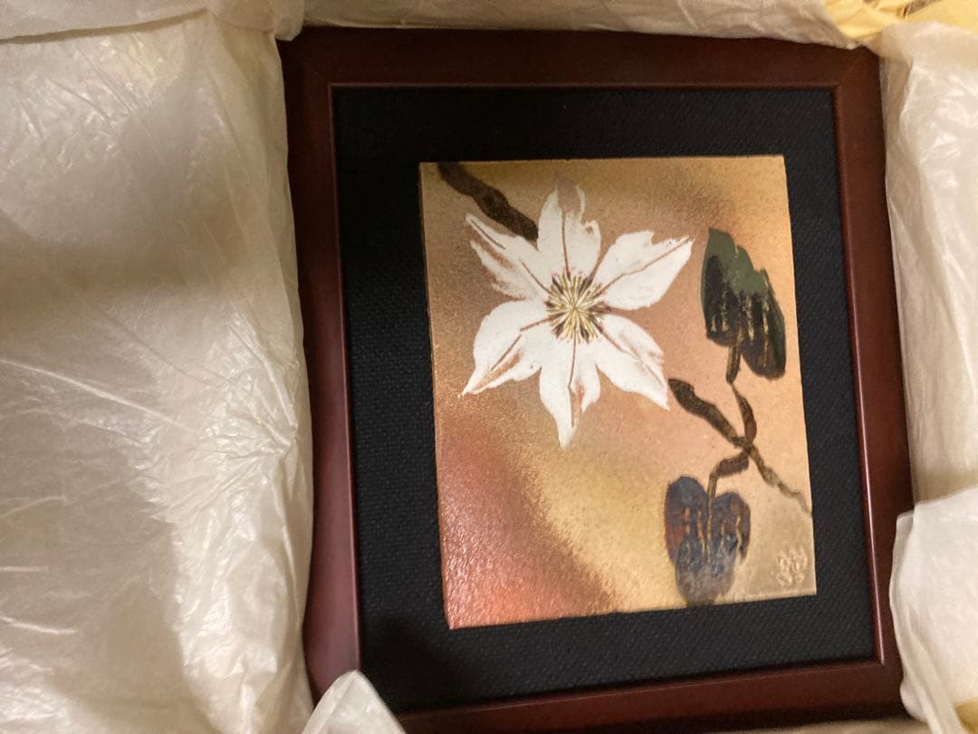 白い花の絵 作品 大和保男　萩焼 白い花の絵 作品 大和保男 萩焼 ぐい呑 大和保男 萩焼 | 萩焼屋