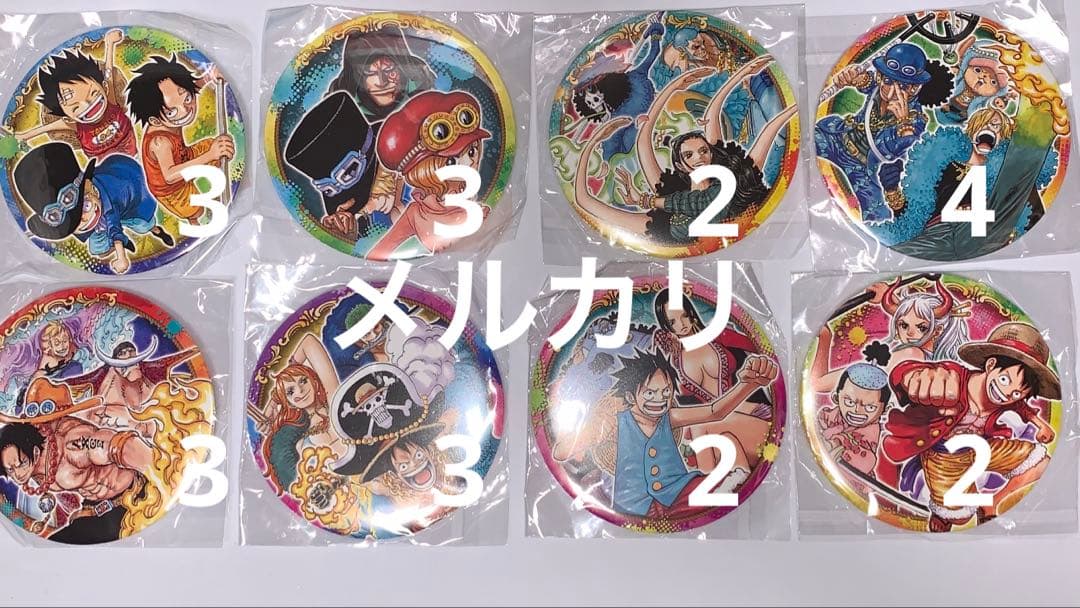 ワンピース コレクション 缶バッジ 最強トリオ まとめ売り