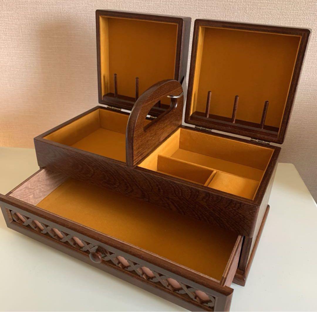 ソーイングボックス　裁縫箱　新品・未使用 楽天市場】ソーイングボックス ナチュラル 大容量 裁縫ケース 裁縫箱