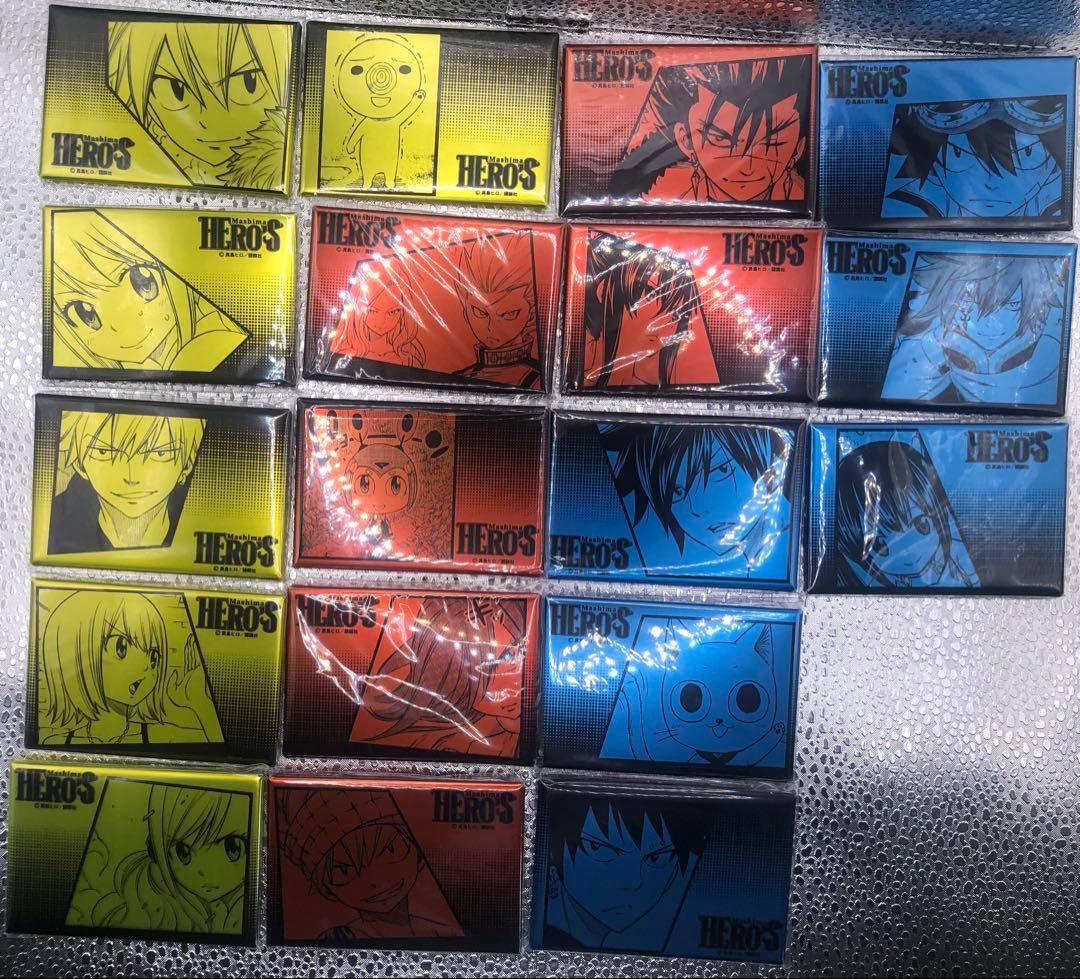 スクエア缶バッジMashima HERO'S FAIRYTAIL他18個セット