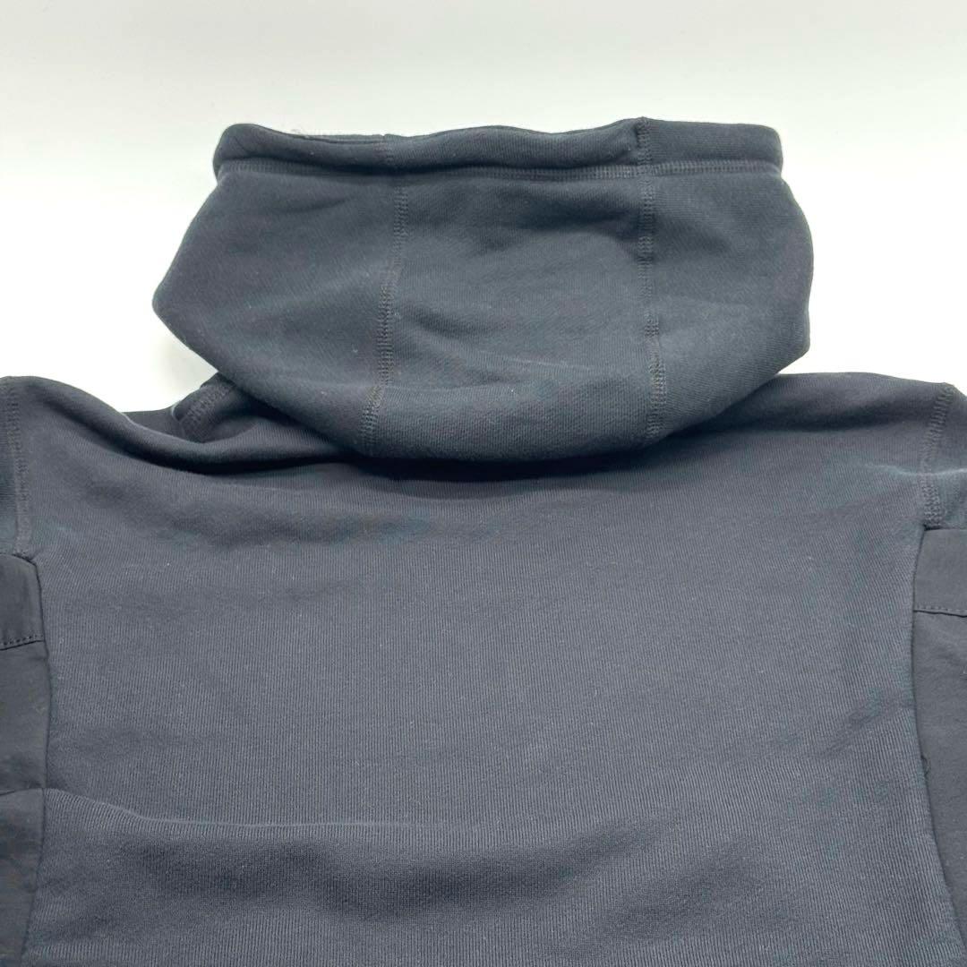 超美品 サカイ ナイキ コラボ ブラック 異素材ドッキング プルパーカー