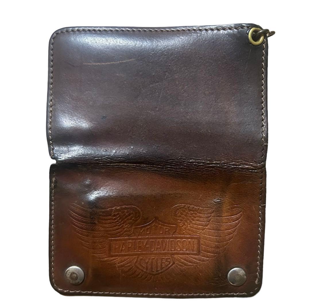 70s ハーレーダビッドソン レザーバイカーウォレット 財布 ビンテージ
