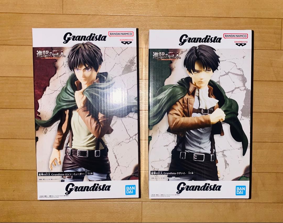 進撃の巨人 Grandista リヴァイ＆エレン フィギュアセット - メルカリ