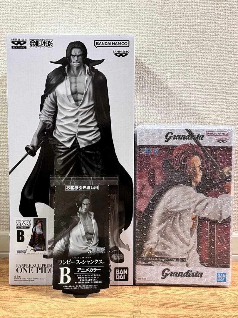 バンプレくじ PREMIUMワンピース-シャンクス-B賞アニメカラー&プライズ