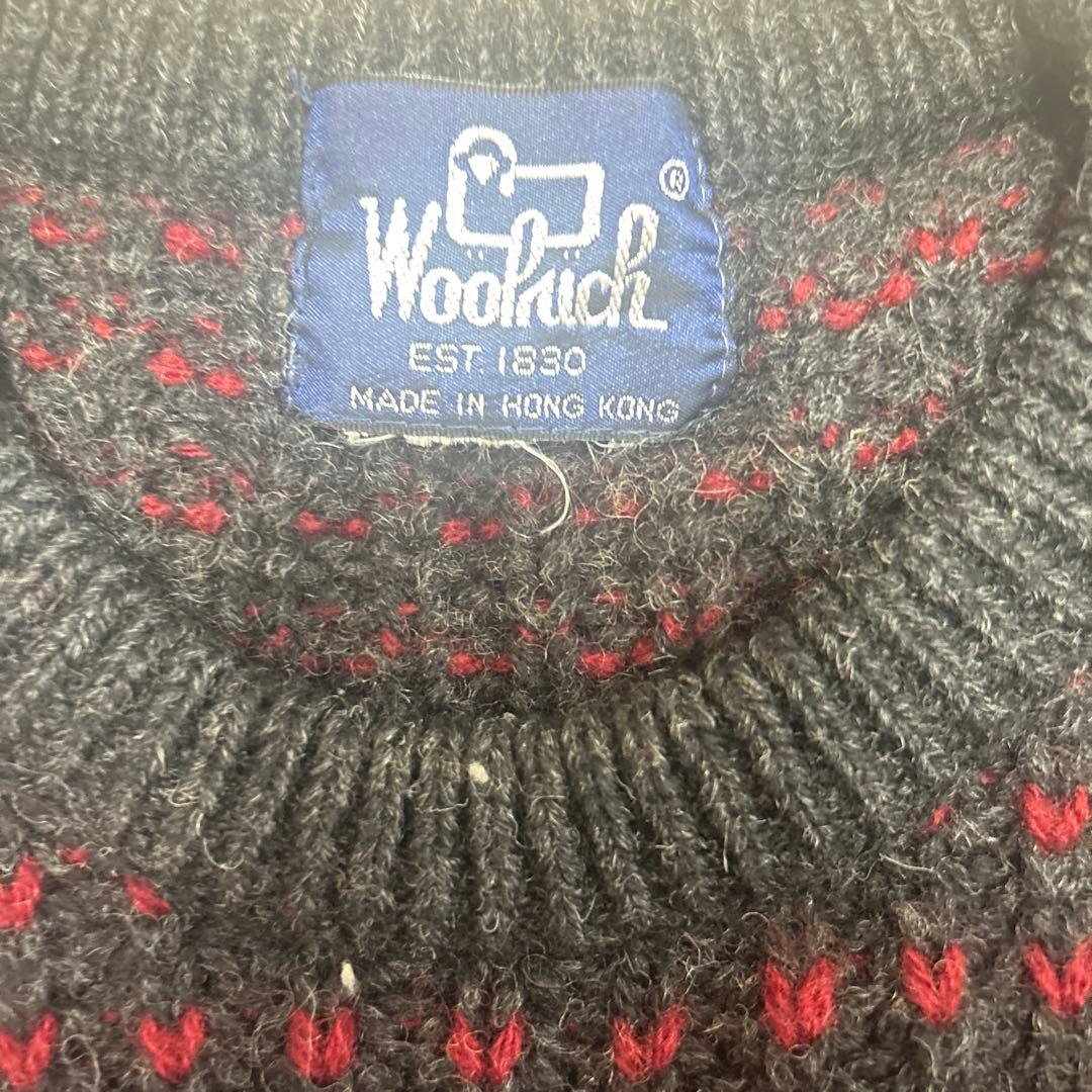 80s WOOLRICH ウールリッチ バーズアイ ニット セーター - メルカリ
