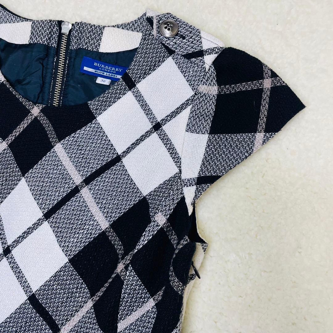 バーバリーブルーレーベル Y2K ノースリーブ ミニワンピース チェック