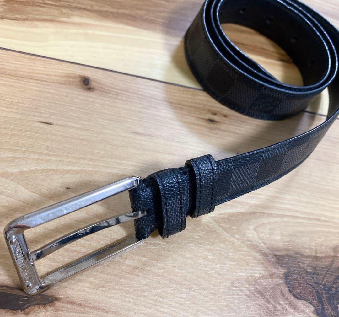 ルイヴィトン　ブラックレザー ベルト