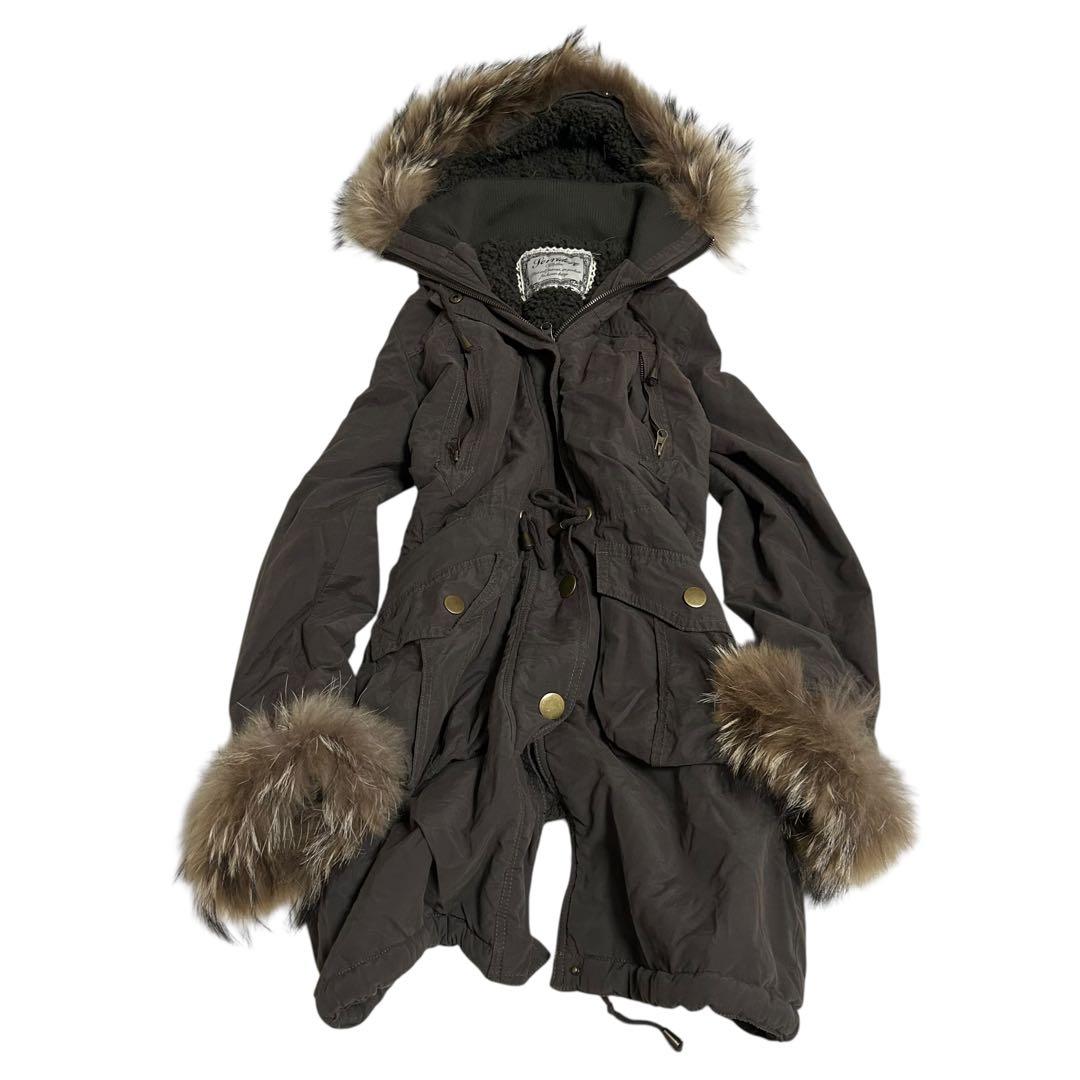 00's vintage ミリタリー　ファージャケット　グランジ　y2k