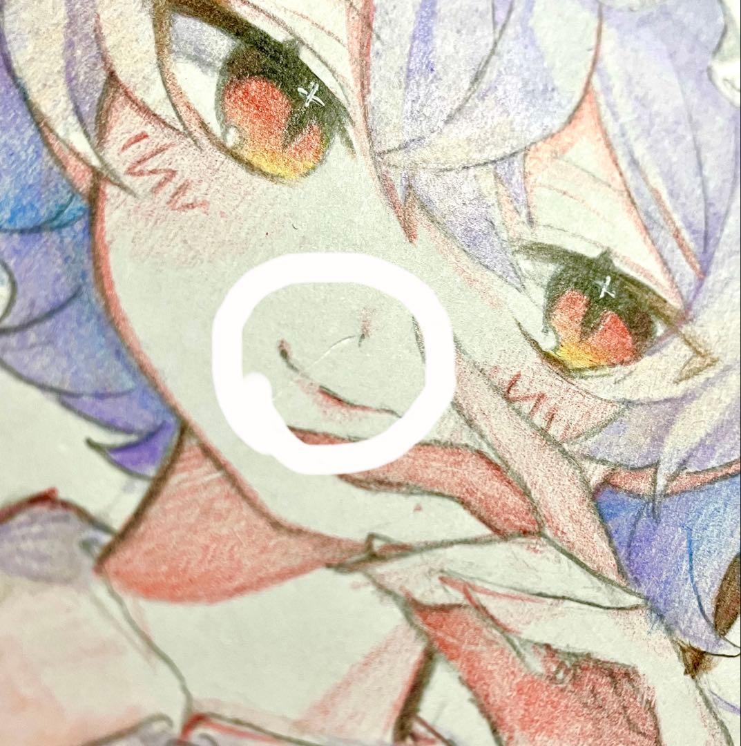 手描きイラスト 色紙 原画 レミリア・スカーレット フランドール