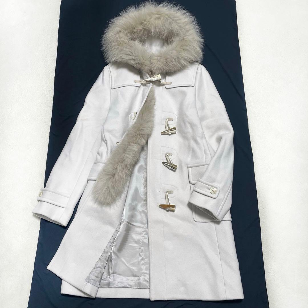 シップス カシミヤ混 リアルファー付きダッフルコート 40 3way