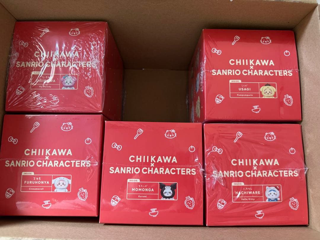 ちいかわ×サンリオ キャラクターズ　きらめっこ　kiramekko 5種　コンプ
