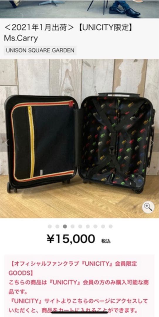UNISON SQUARE GARDEN キャリーバッグ - メルカリ