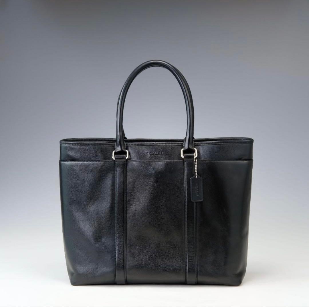 【美品】COACH トートバッグ ビジネスバッグ 黒 レザー メトロポリタン