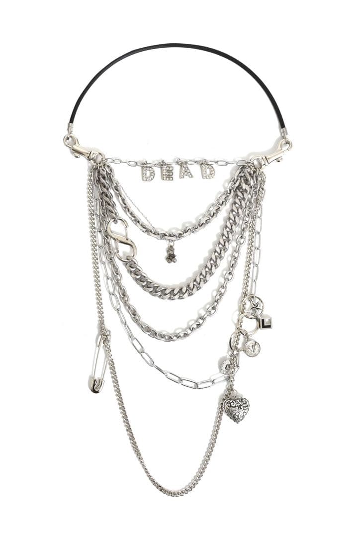 【新品・最終値下げ】Doublet DEAD ネックレス　ブラック/シルバー