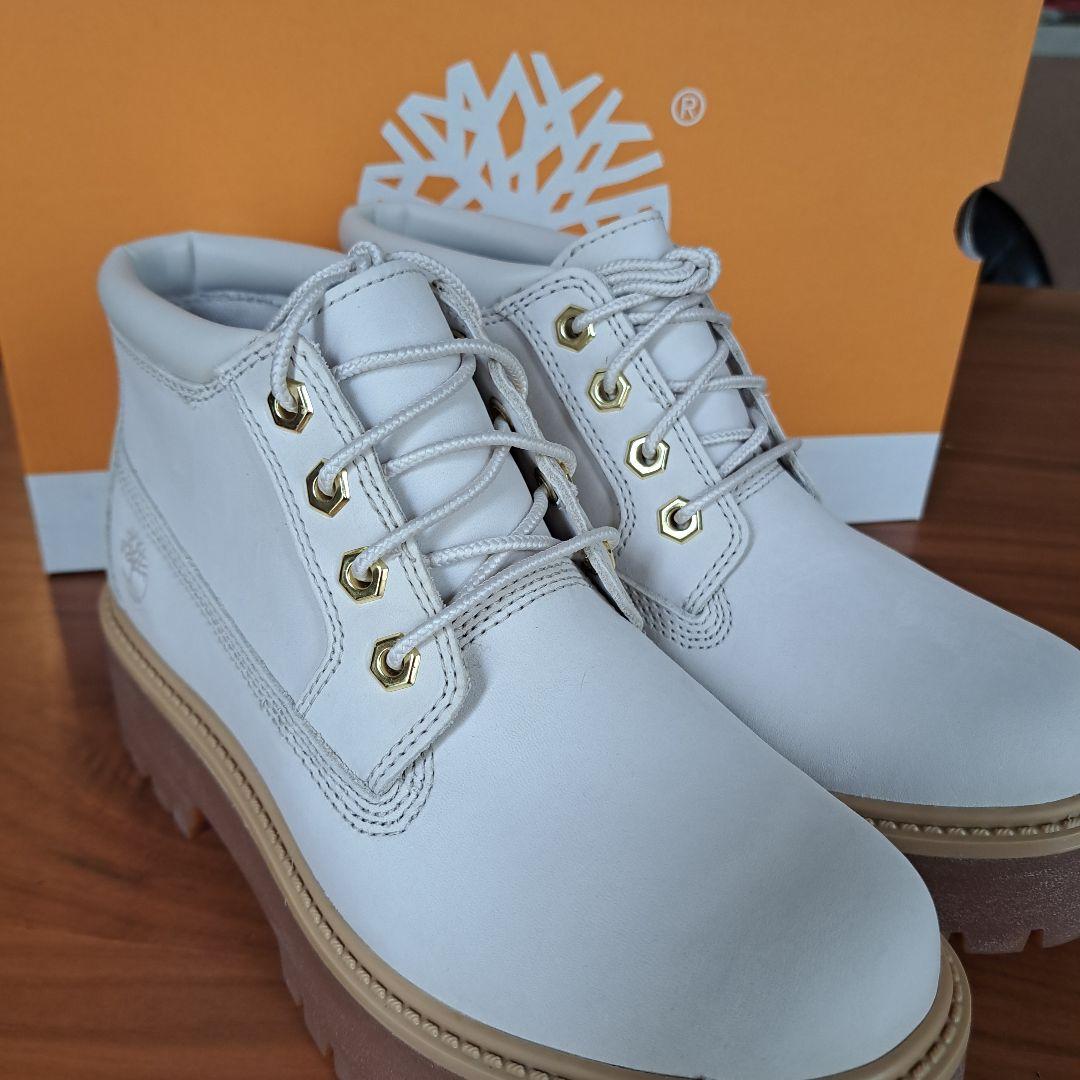Timberland ホワイト ハイカットワークブーツ