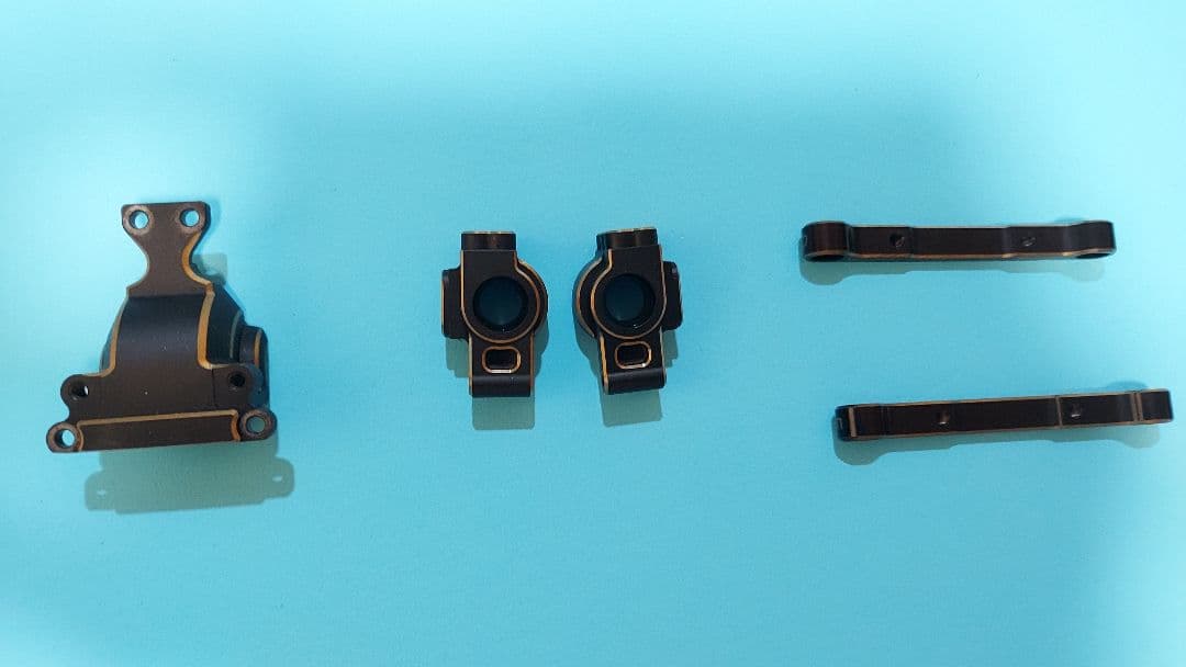 ヨコモYD2、YD2Z用真鍮パーツ3点セット Y2-302BP YD-2Z用 真鍮製 トランスミッションケース バックプレート