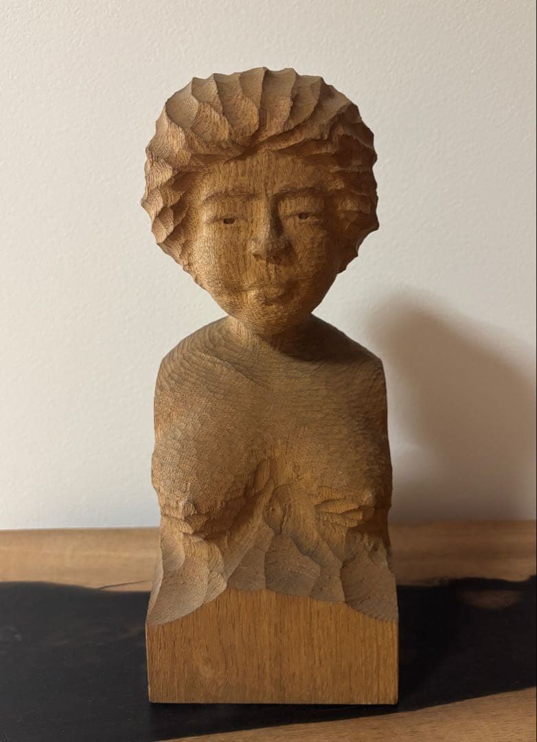 ☆セール中　アンティーク木製 彫刻 人物像 約20cm 楽天市場】【総高20cm】弁財天 仏像 木彫り 置物 仕様：無垢 / 素材