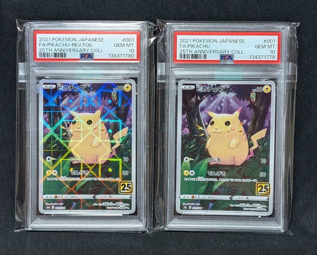 完美品 PSA10！ ピカチュウ 25thアニバ リバホロ ノーマル 2連番