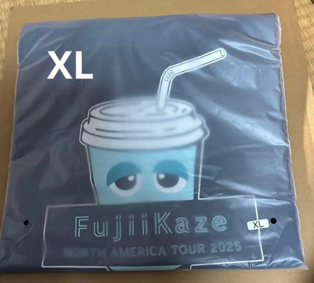 藤井風 ドリンクTシャツ チャコールブラック XL - メルカリ