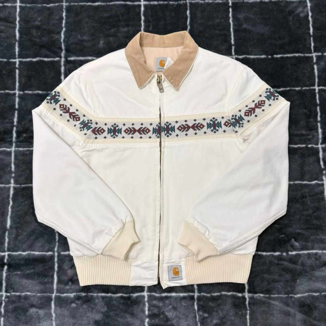Carhartt USA製 サンタフェジャケット JQ0507 星ロゴ ホワイト