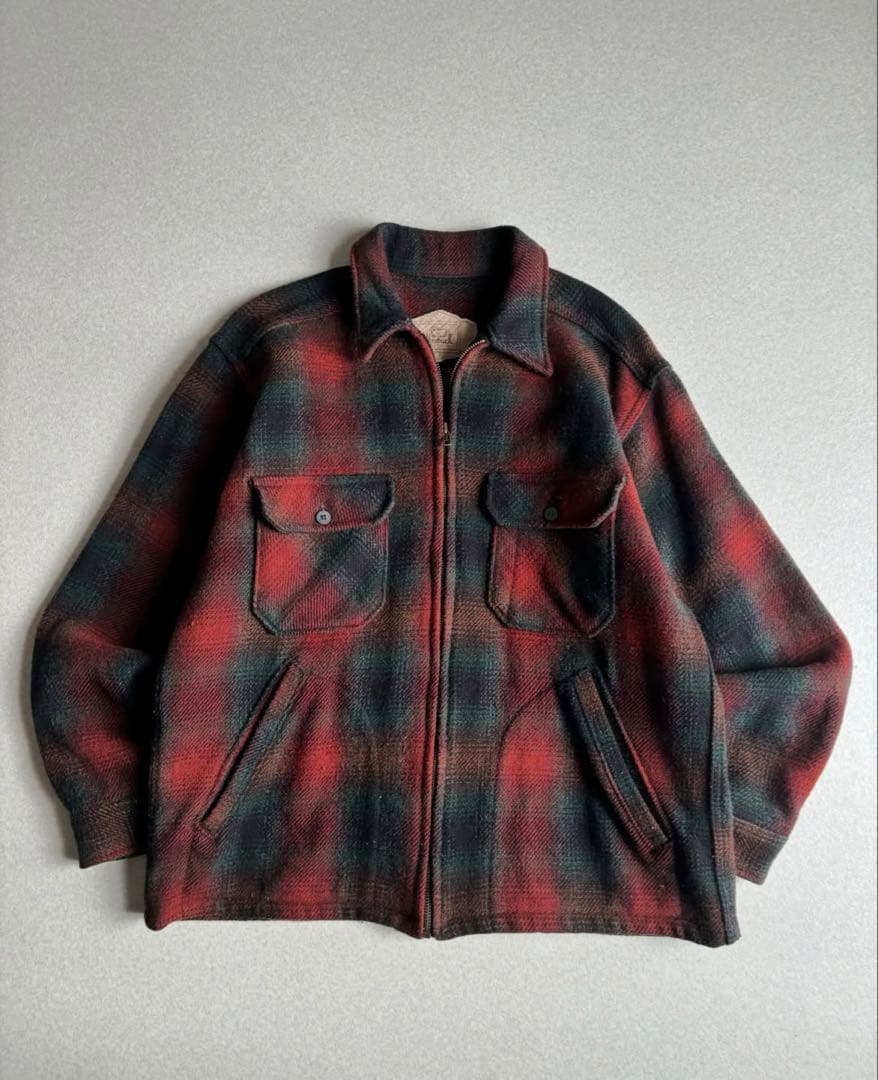 90s usa製 woolrich check wool jacket