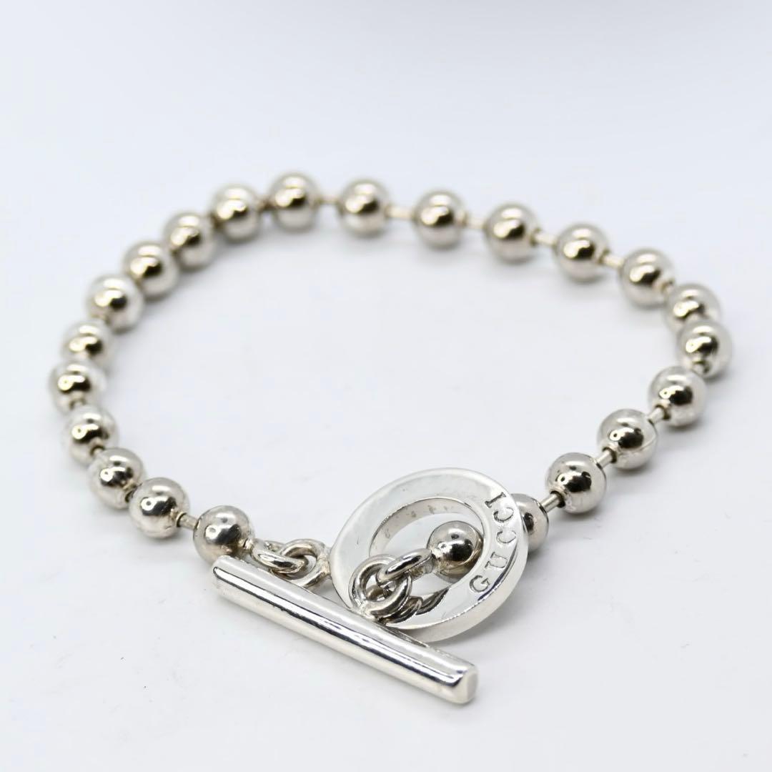 GUCCI ボールチェーンブレスレット シルバー925 イタリア製