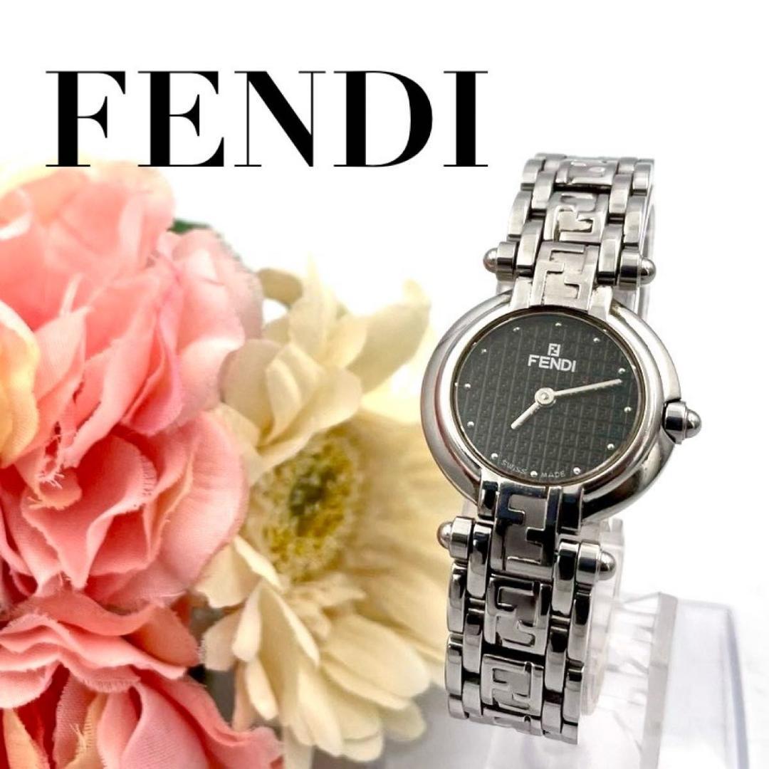 552 新品電池 FENDI 750L 腕時計 クォーツ ズッカ柄 オロロジ - メルカリ