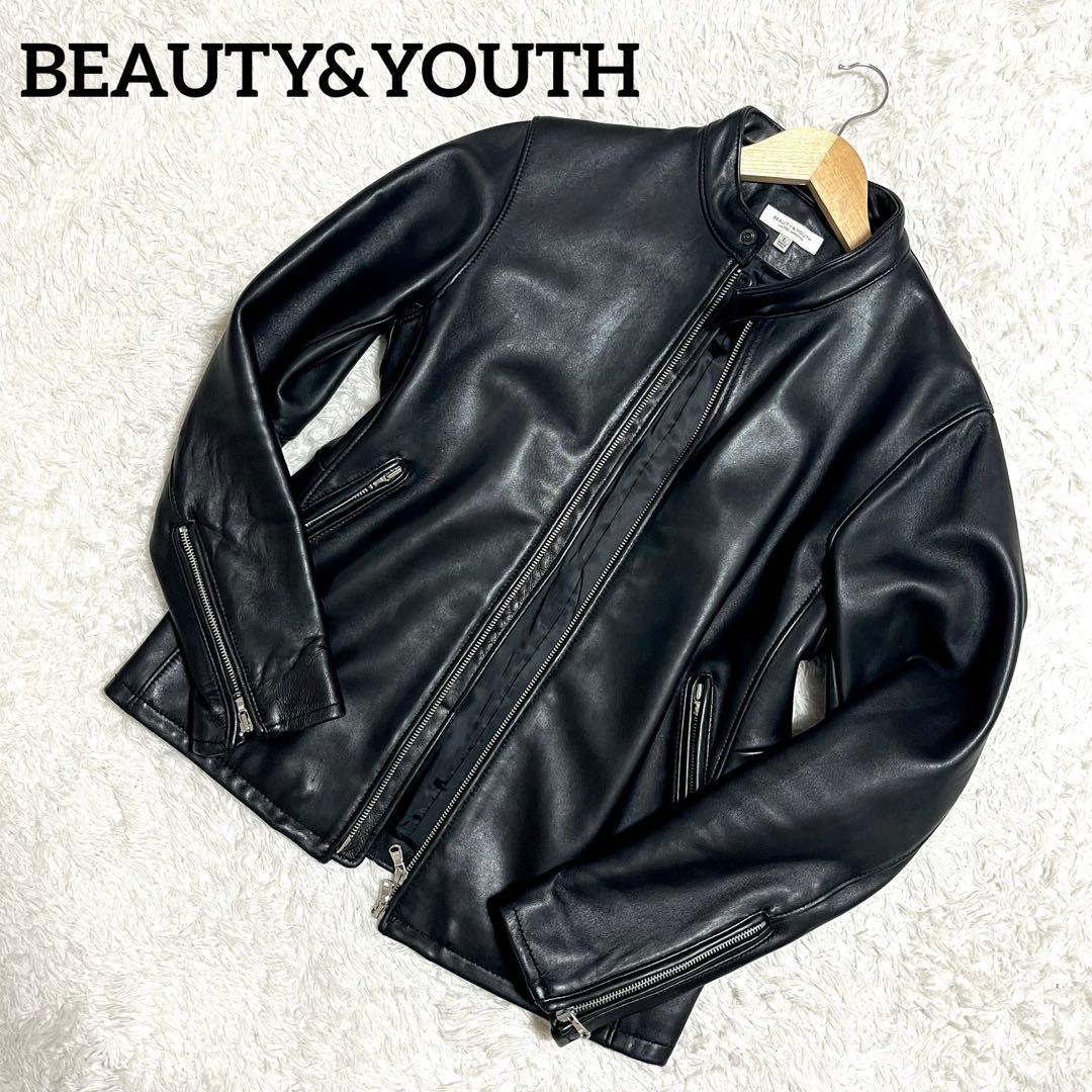 ✨美品✨ユナイテッドアローズ ラムレザー 本革 Lサイズ レザージャケット