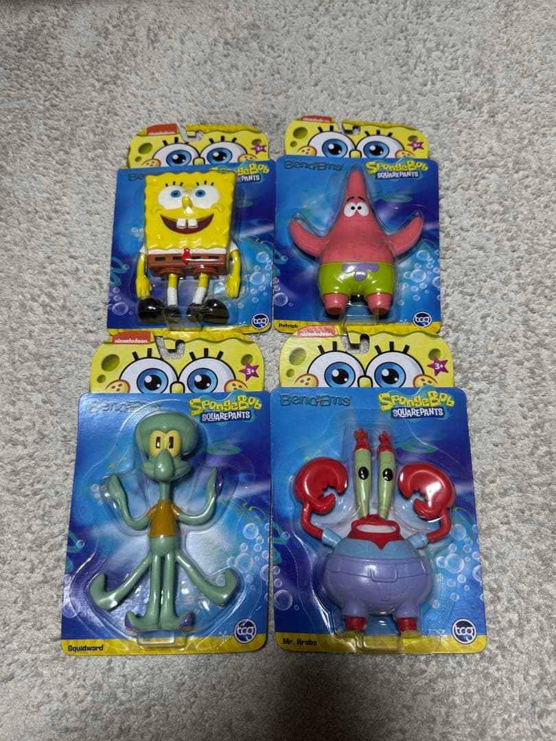 スポンジボブ　フィギュア4体セット　ベンダブルフィギュア 新品、未開封　アメトイ 楽天市場】スポンジボブ フィギュア 12体 セット おもちゃ スポンジ