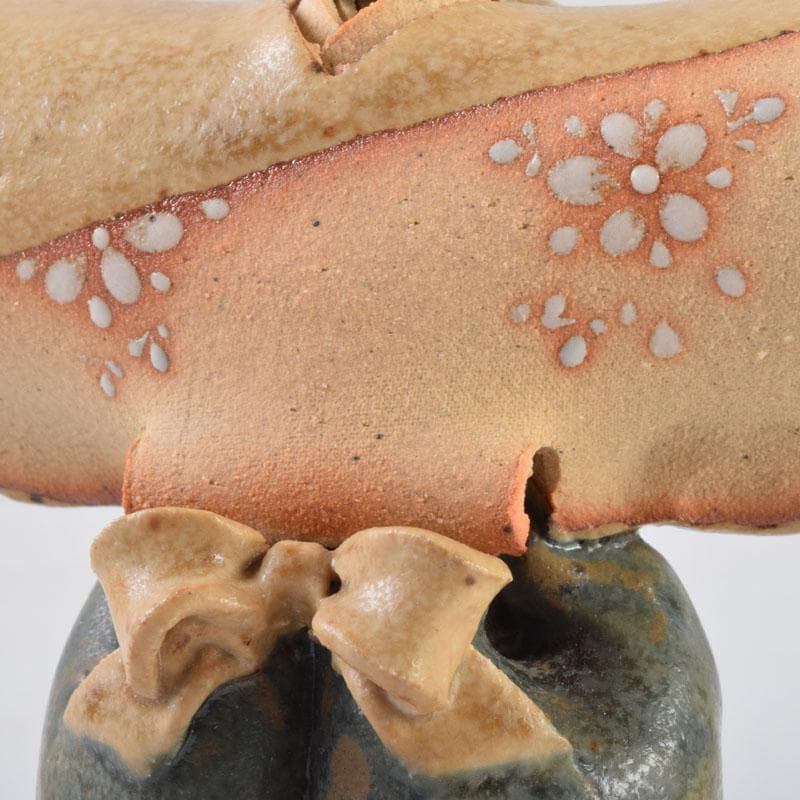 矢羽田英子作 陶人形 雛人形 立雛 共箱 V 8703