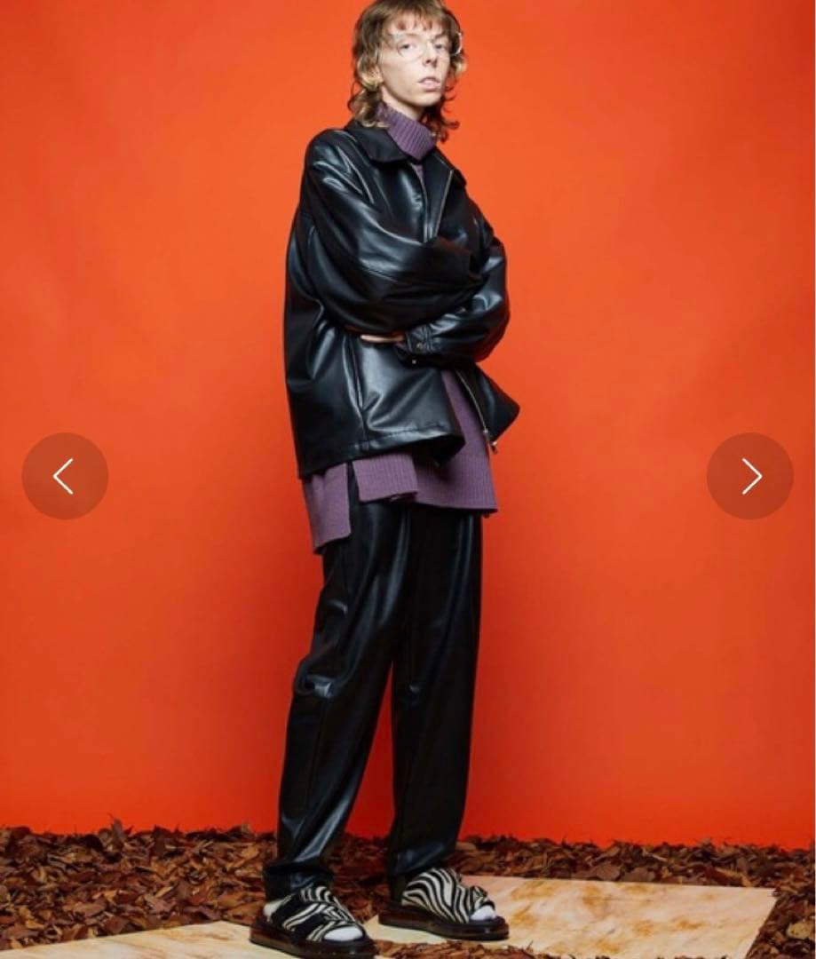 メゾンスペシャル レザー オーバー セットアップ ブルゾン スラックス パンツ