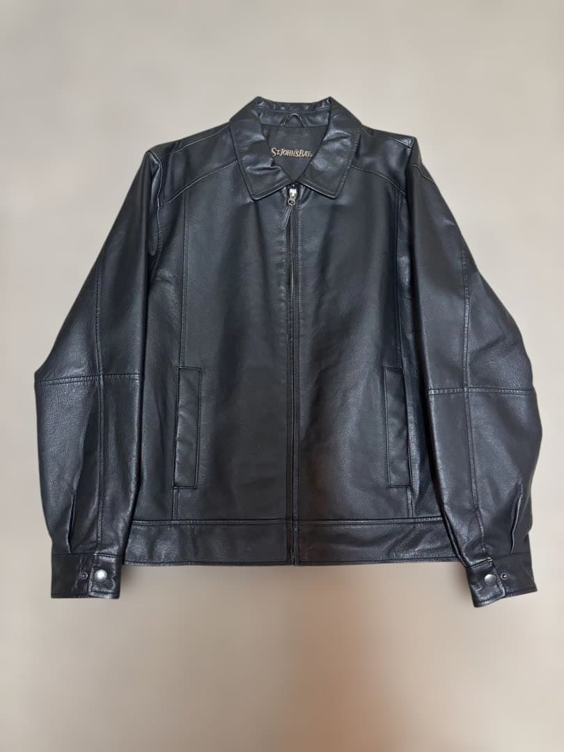 ST.JOHN’S BAYリアルレザージャケット　黒　M