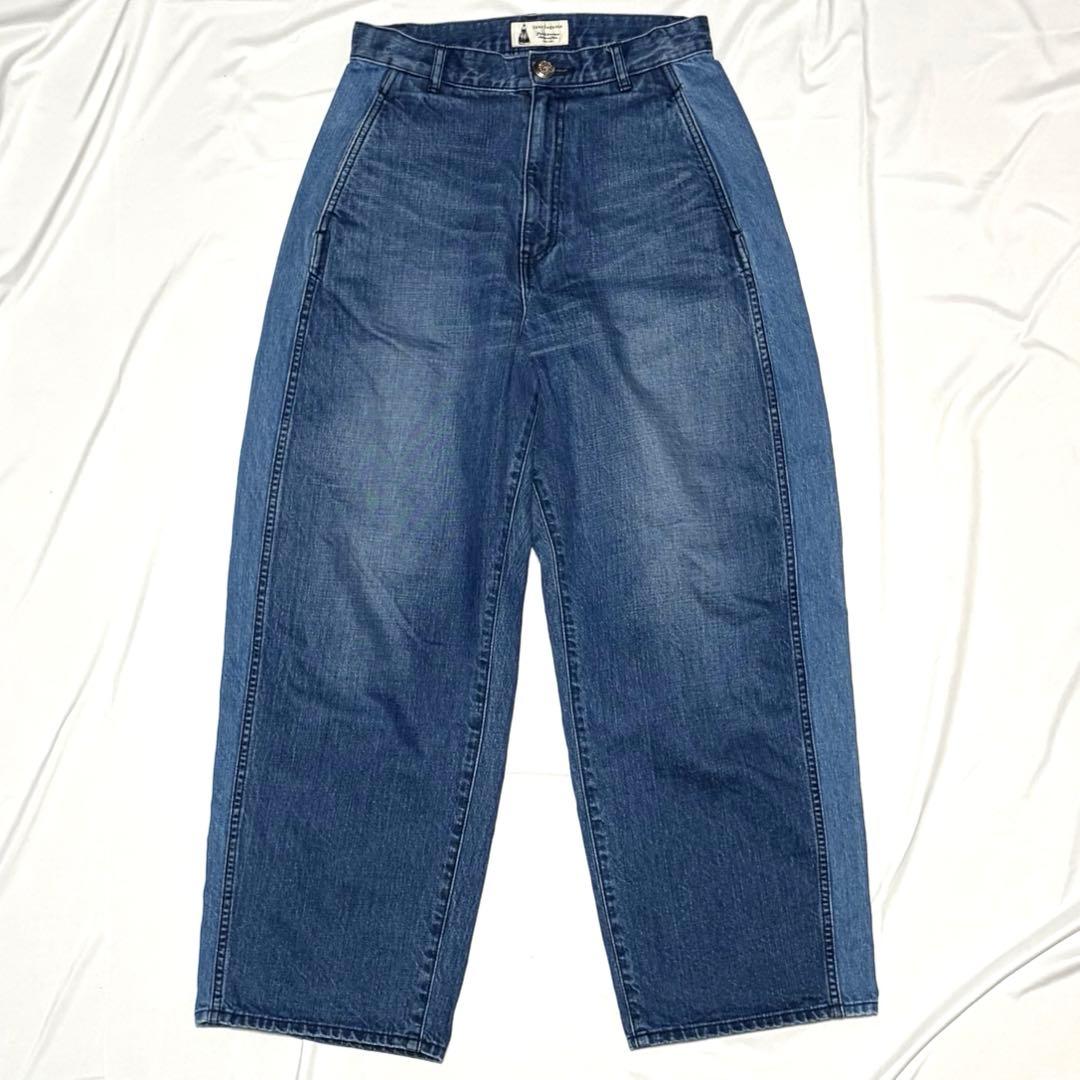 leur logette ワイドバギーデニムパンツ　デニム