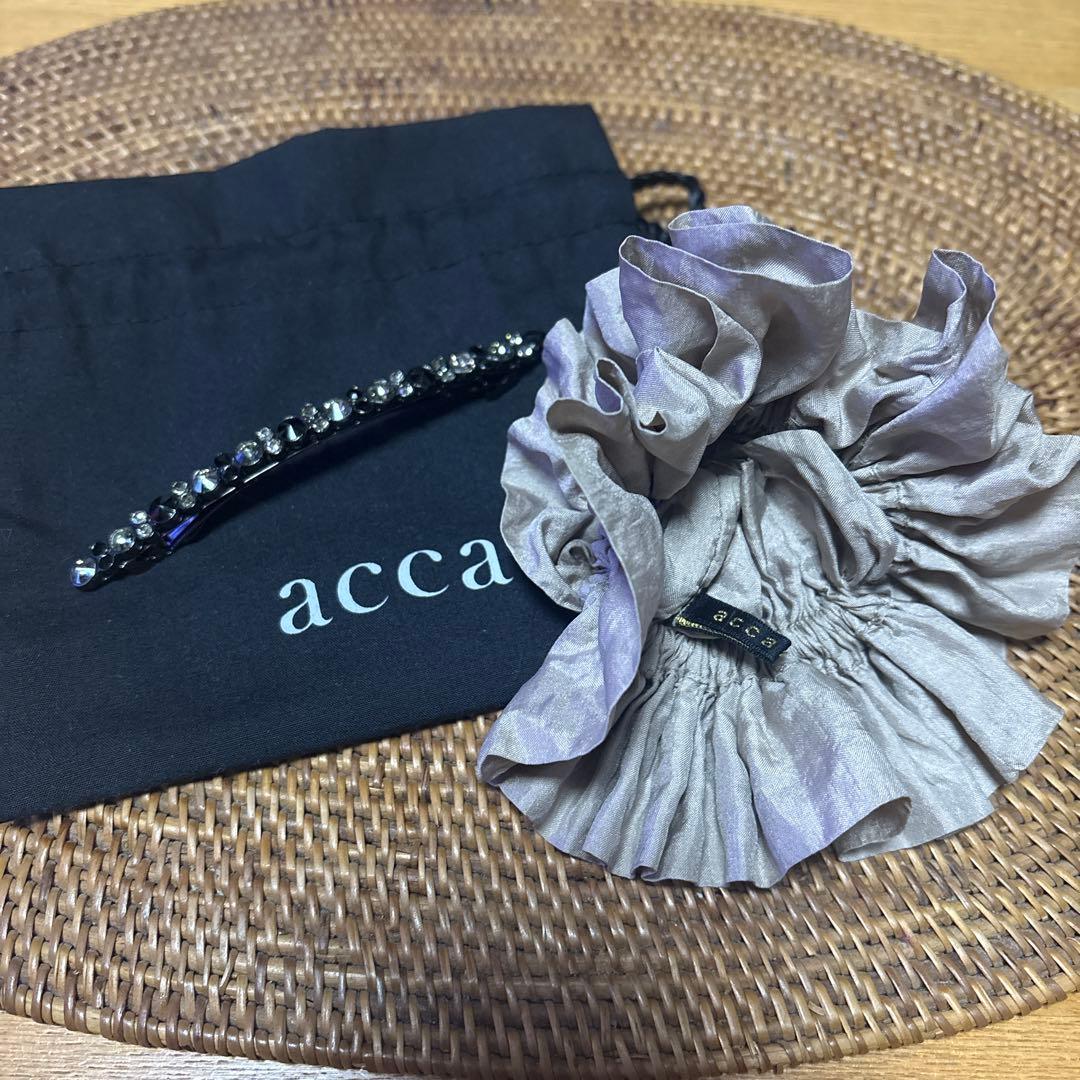 acca アッカ　マシュマロシュシュ　ベリーバレッタ　2点セット