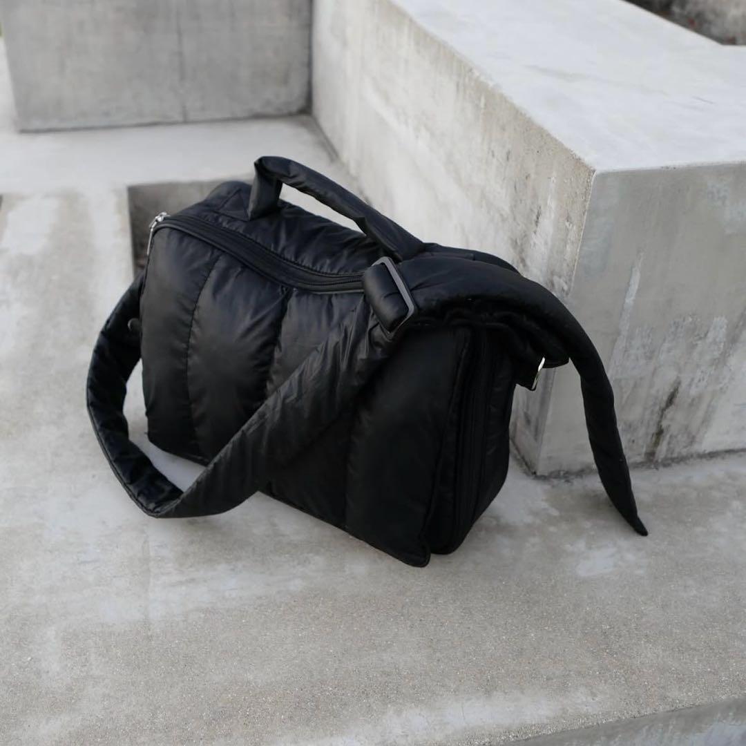 calin ブラック マザーズバッグ フラップ部分マグネット仕様