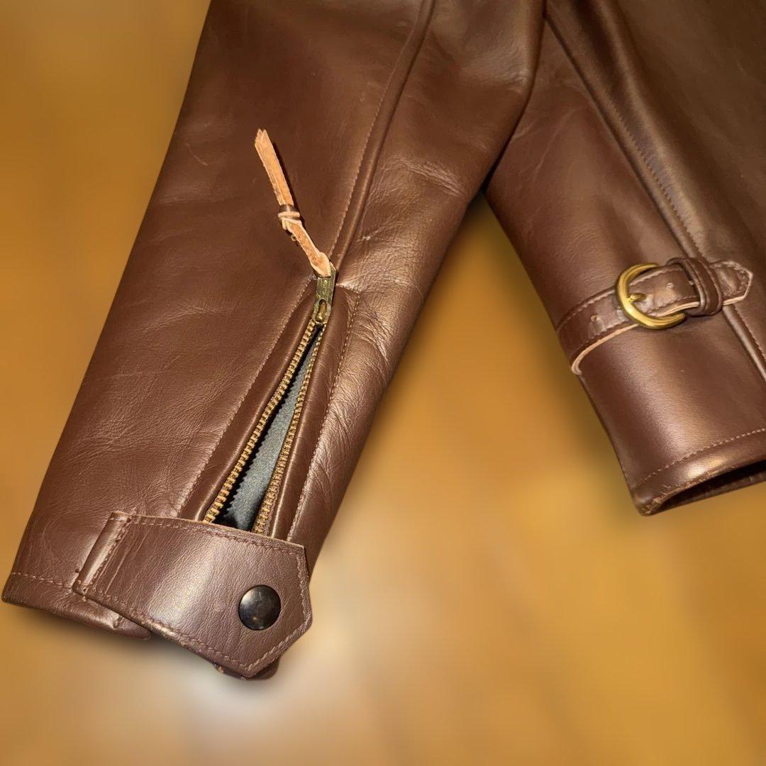 美品❗️34 ロストワールド SUBURBAN ホースレザージャケット(ブラウン