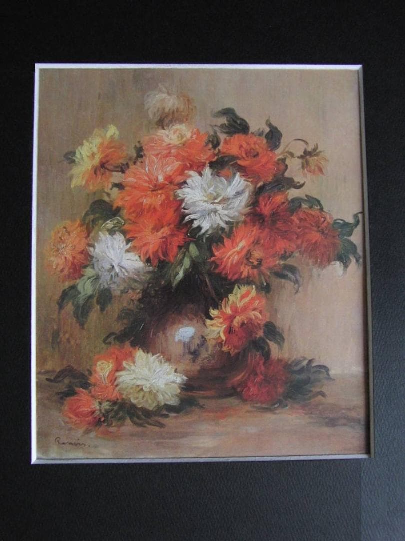 ピエール＝オーギュスト・ルノワール、【ばら】、希少な額装用画集より