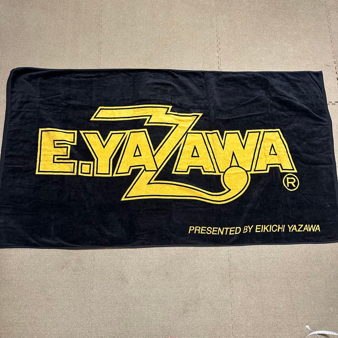 美品】矢沢永吉/スペシャルビーチタオル/ロゴ/ブラック×ゴールド