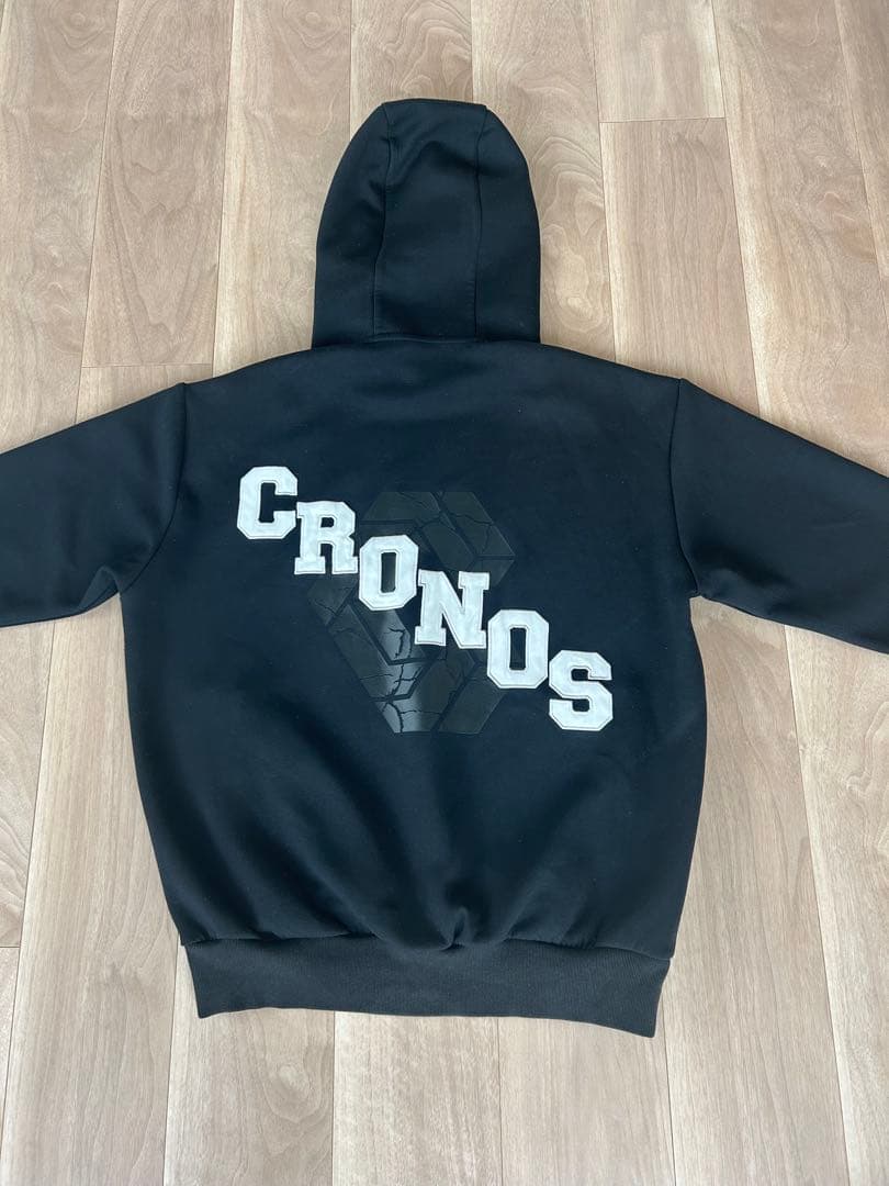 CRONOS ブラック フード付きスエットS