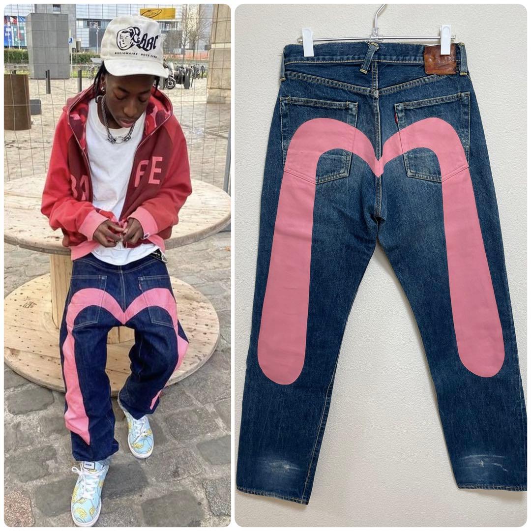 EVISU No.2 Lot.2501xx W30×L35 ピンク大黒 初期 - メルカリ