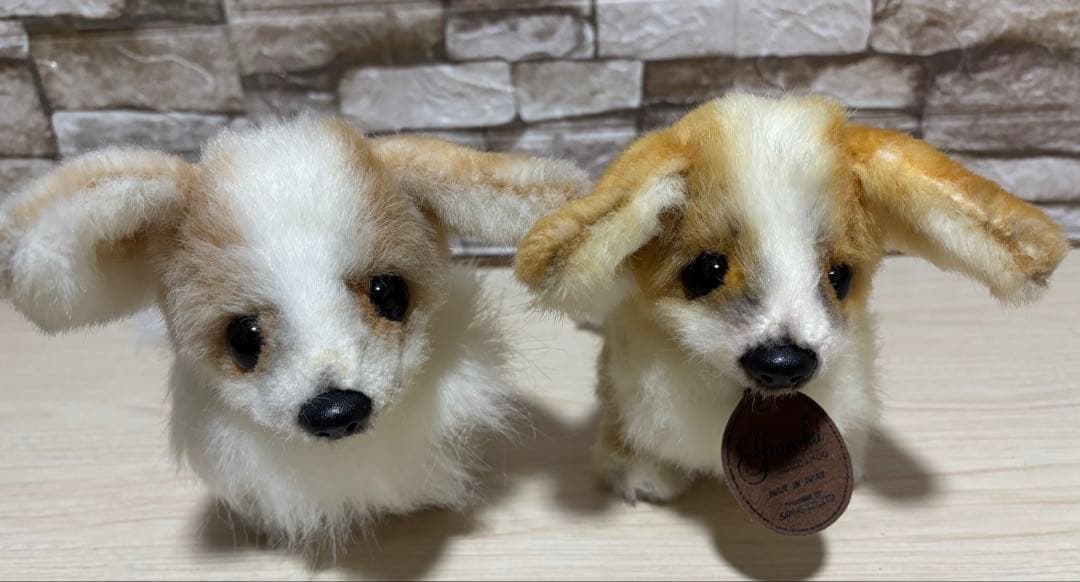 sanei 三英　犬　コーギー　ぬいぐるみ 昭和レトロ　グレースフル