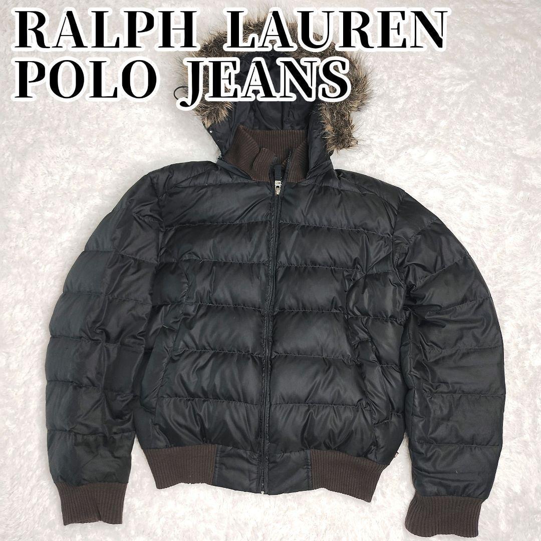 Y2K ラルフローレン ショート丈 ダウンジャケット ブラック 9号