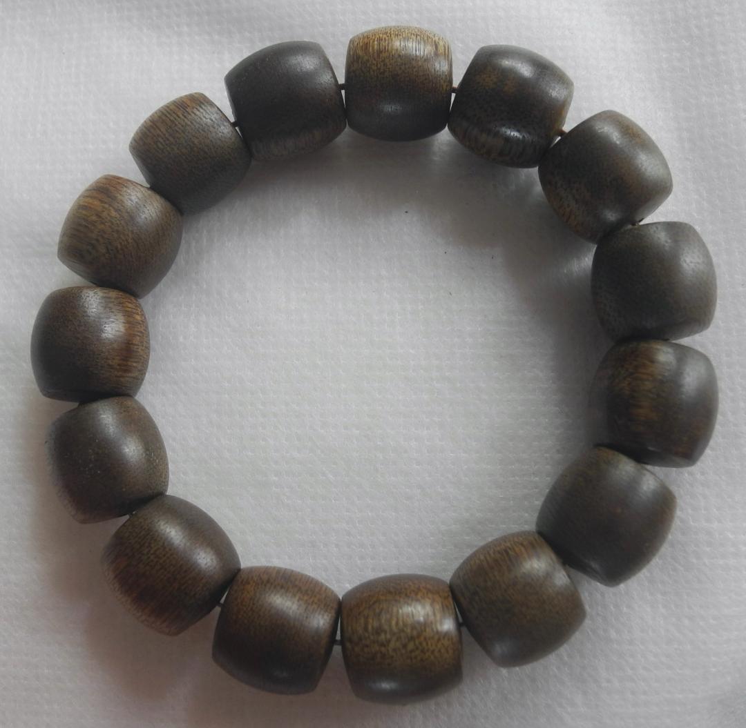 ベトナム産 天然 香木 沈香 数珠 ブレスレット 本物 28g 14mm 伽羅