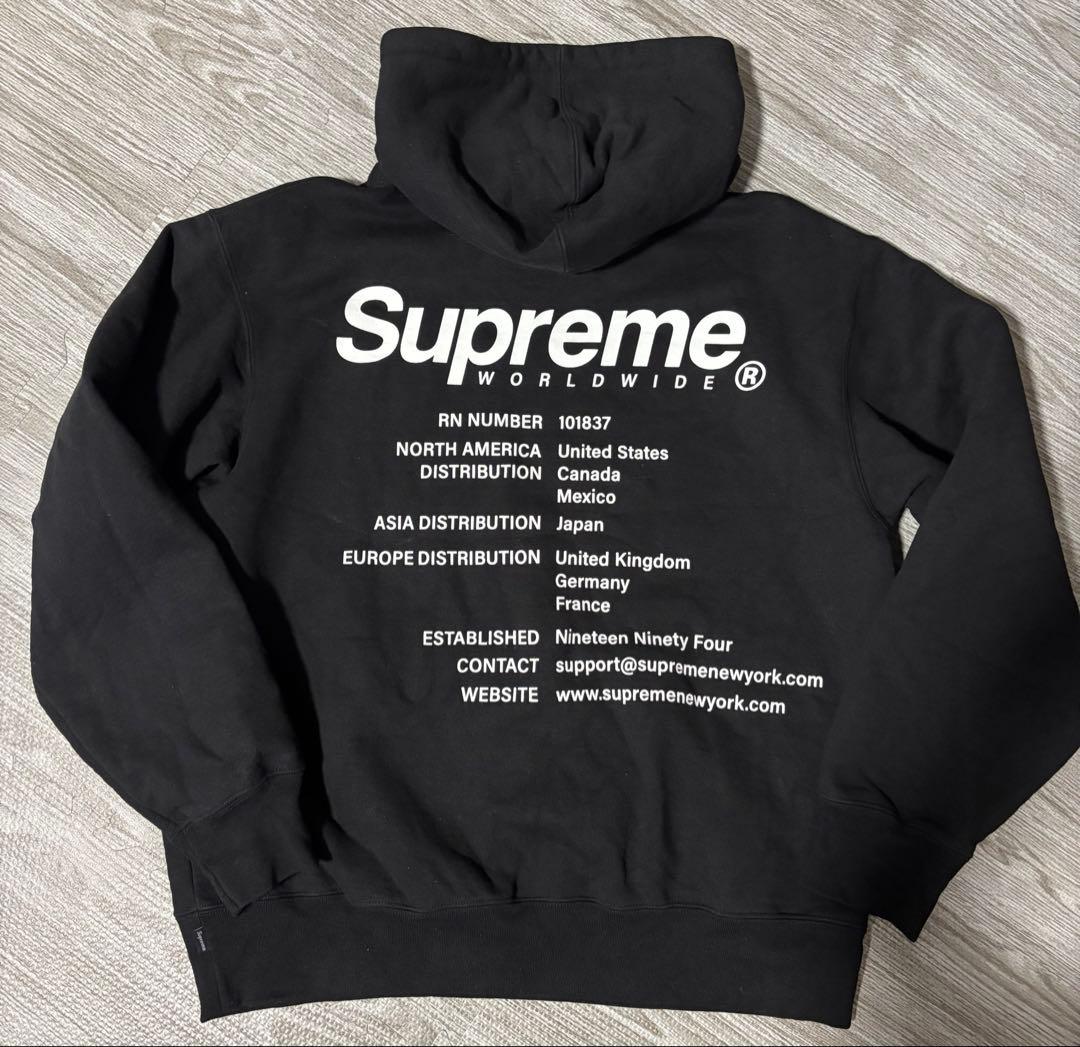 usk様　Supreme シュプリーム　スウェット　パーカー ワールドワイド　M