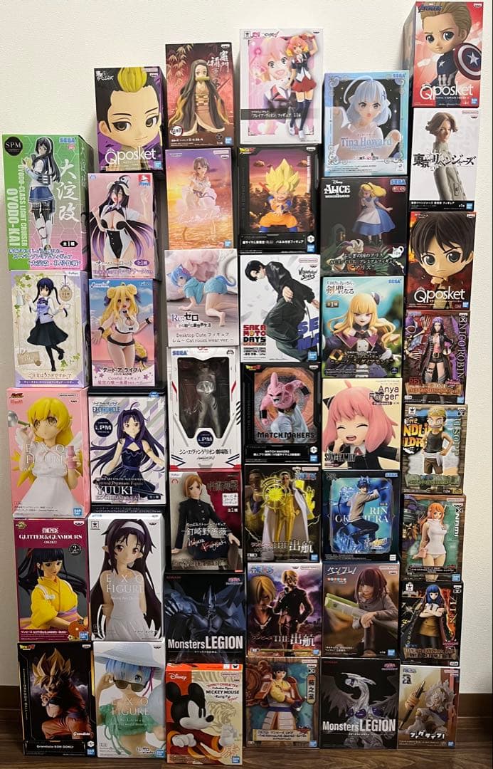 人気フィギュア40個まとめ売り（ドラゴンボール、ワンピース、呪術、美少女など）