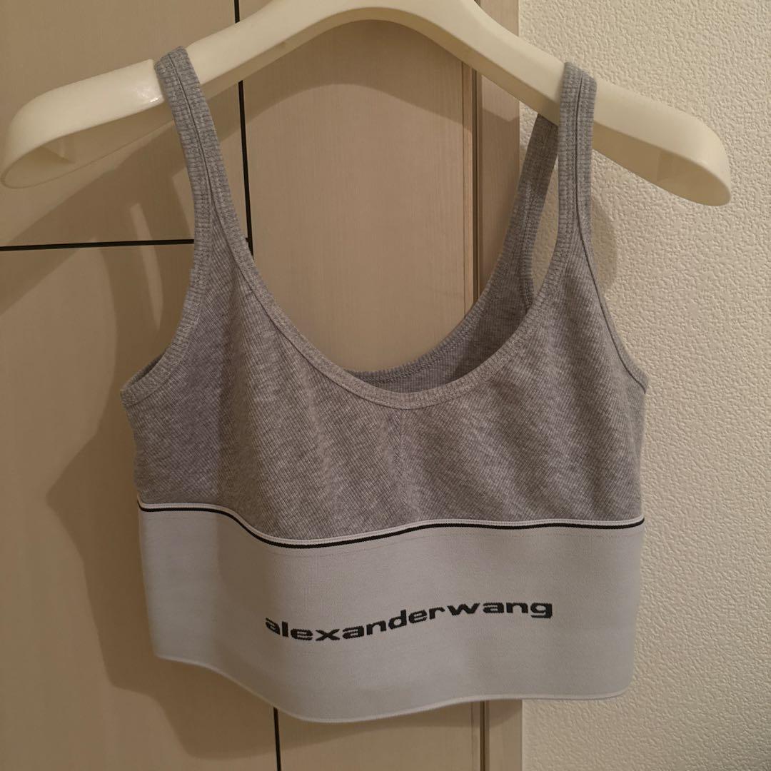 alexanderwang グレー ホワイト ブラトップ S