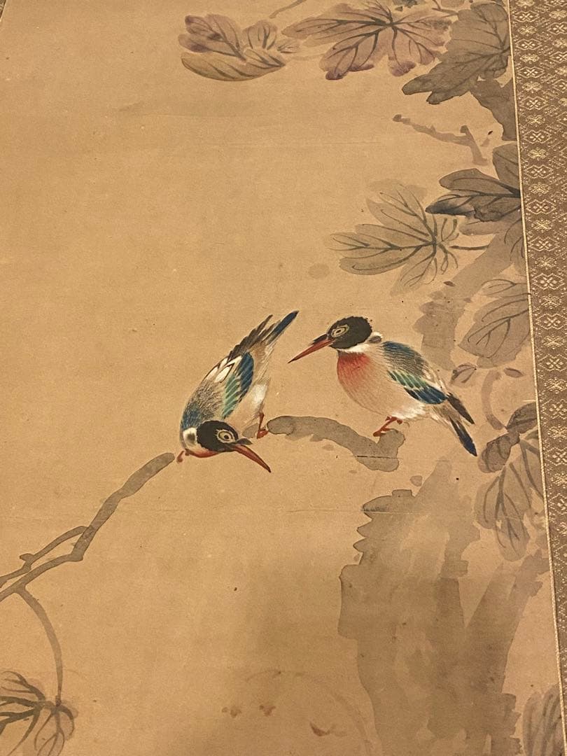 肉筆 真作 掛け軸・書画立軸. 骨董品-古美術品 共箱