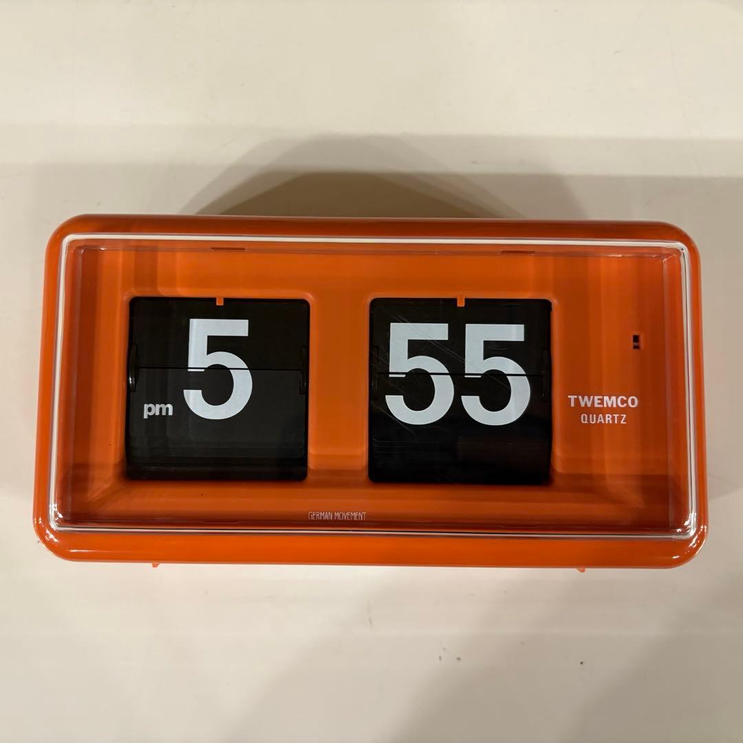 ★動作品★TWEMCO トゥエンコ パタパタ時計QT-30 トゥエンコ パタパタ時計 フリップクロック 置き時計 ブラック QT-30